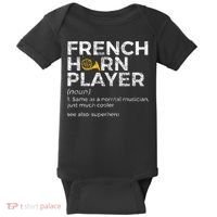 French Horn Player Definition Funny French Horn Baby Bodysuit thumb 0