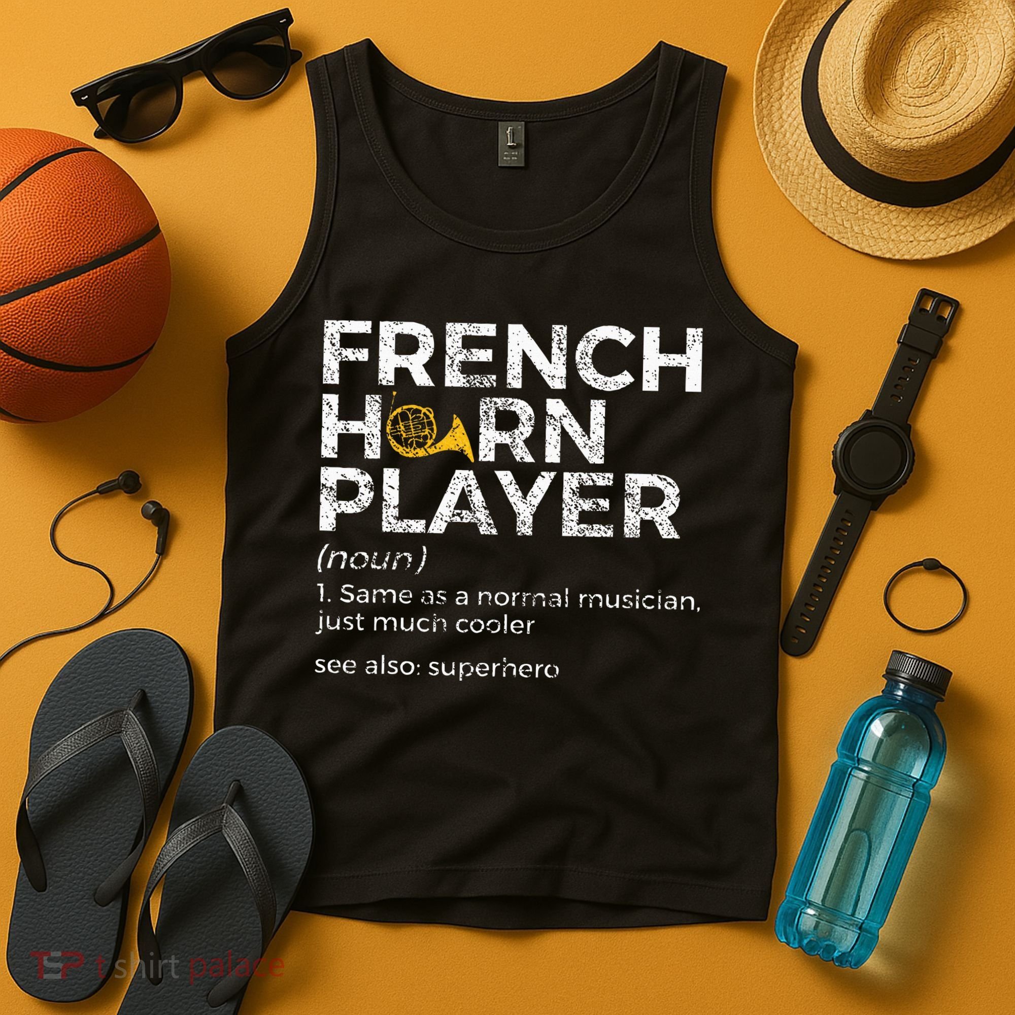 French Horn Player Definition Funny French Horn Tank Top