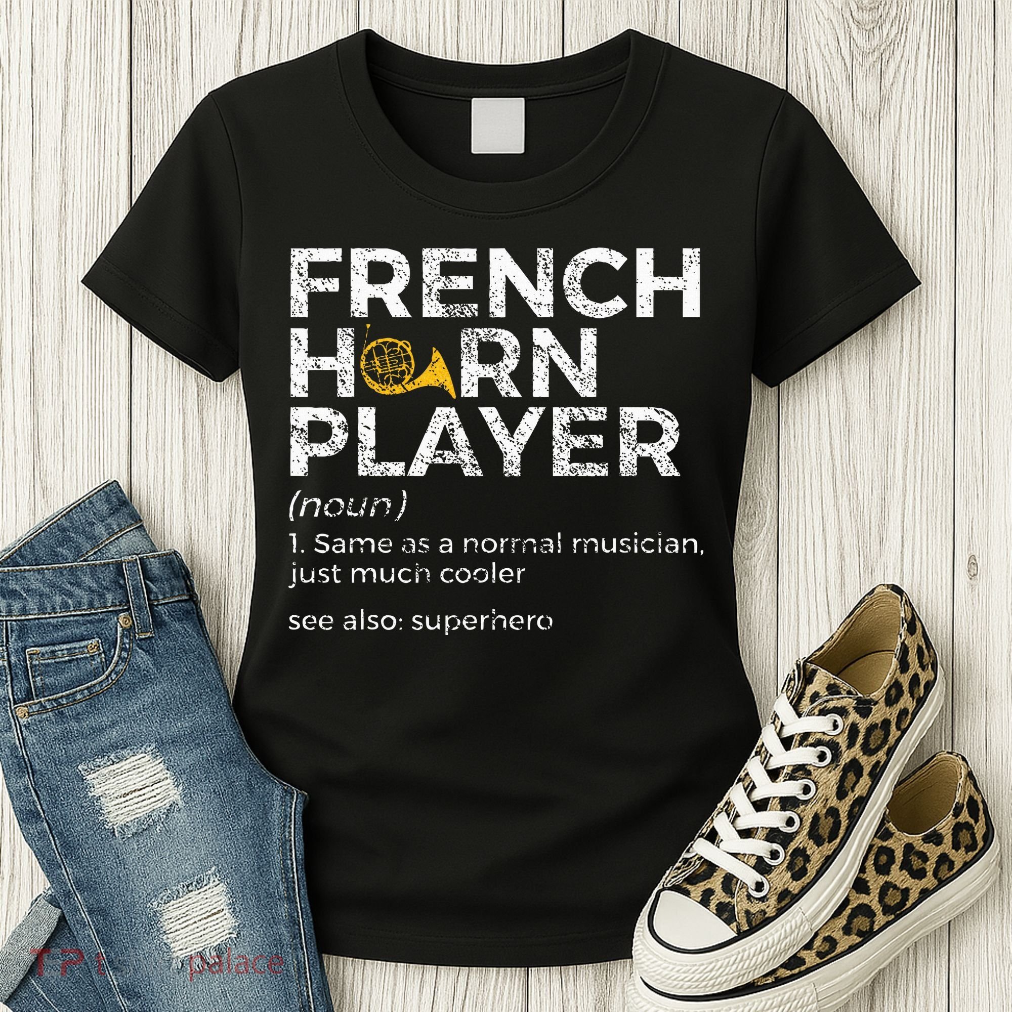French Horn Player Definition Funny French Horn Women's T-Shirt