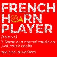 French Horn Player Definition Funny French Horn Santa Hat thumb 1