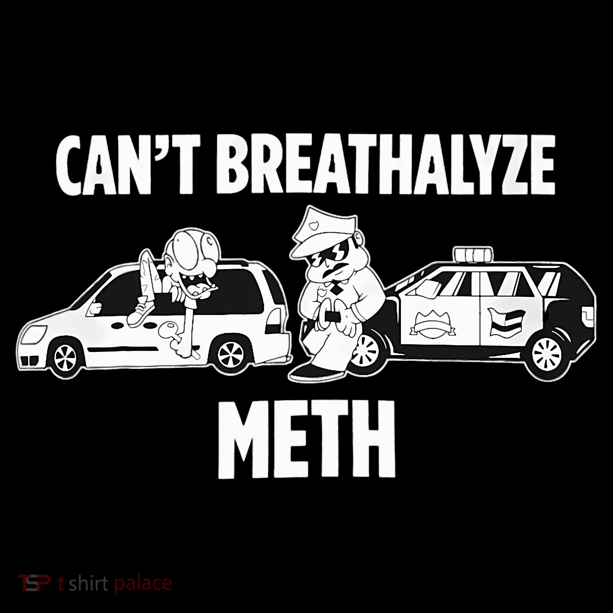 Funny Humor Quote Saying Can’T Breathalyze Meth Stripe Pom Pom Beanie