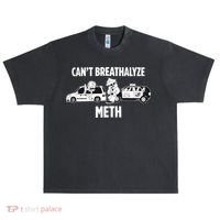 Funny Humor Quote Saying Can’T Breathalyze Meth Urban Oversized Heavyweight T-Shirt thumb 0
