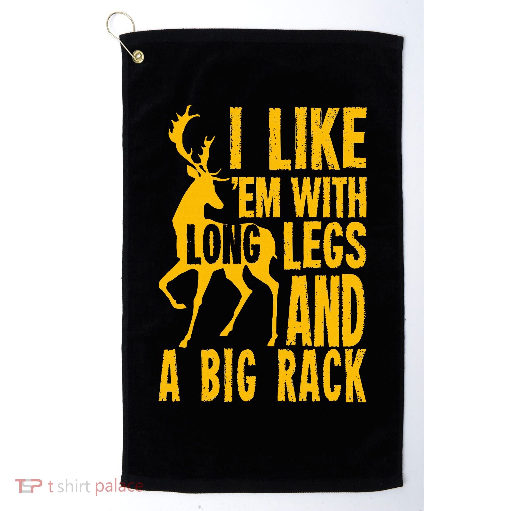 Funny Hunting Quote Saying Deer Venison Elk Hunter Gift Golf Towel