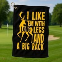 Funny Hunting Quote Saying Deer Venison Elk Hunter Gift Golf Towel thumb 1