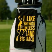 Funny Hunting Quote Saying Deer Venison Elk Hunter Gift Golf Towel thumb 2