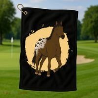 Farm Horse Running Golf Towel thumb 1
