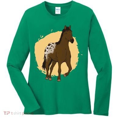 Farm Horse Running Women's Long Sleeve Shirt