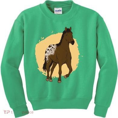 Farm Horse Running Kids Sweatshirt