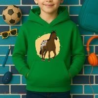 Farm Horse Running Kids Hoodie thumb 2