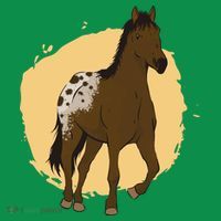 Farm Horse Running Kids Long Sleeve Shirt thumb 2