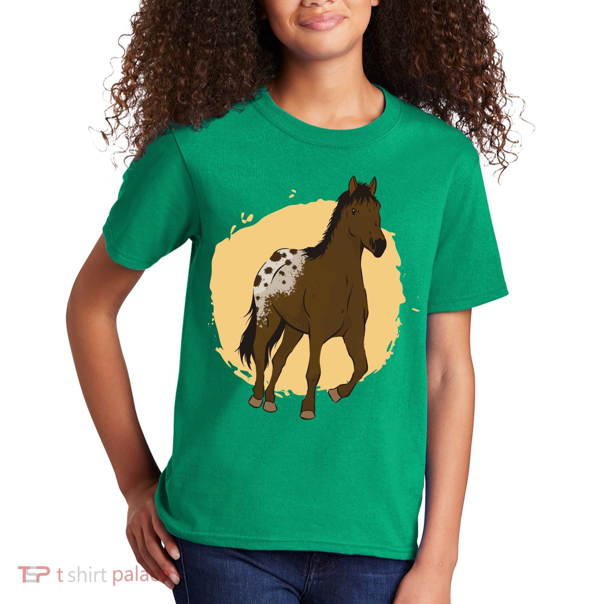 Farm Horse Running Kids T-Shirt