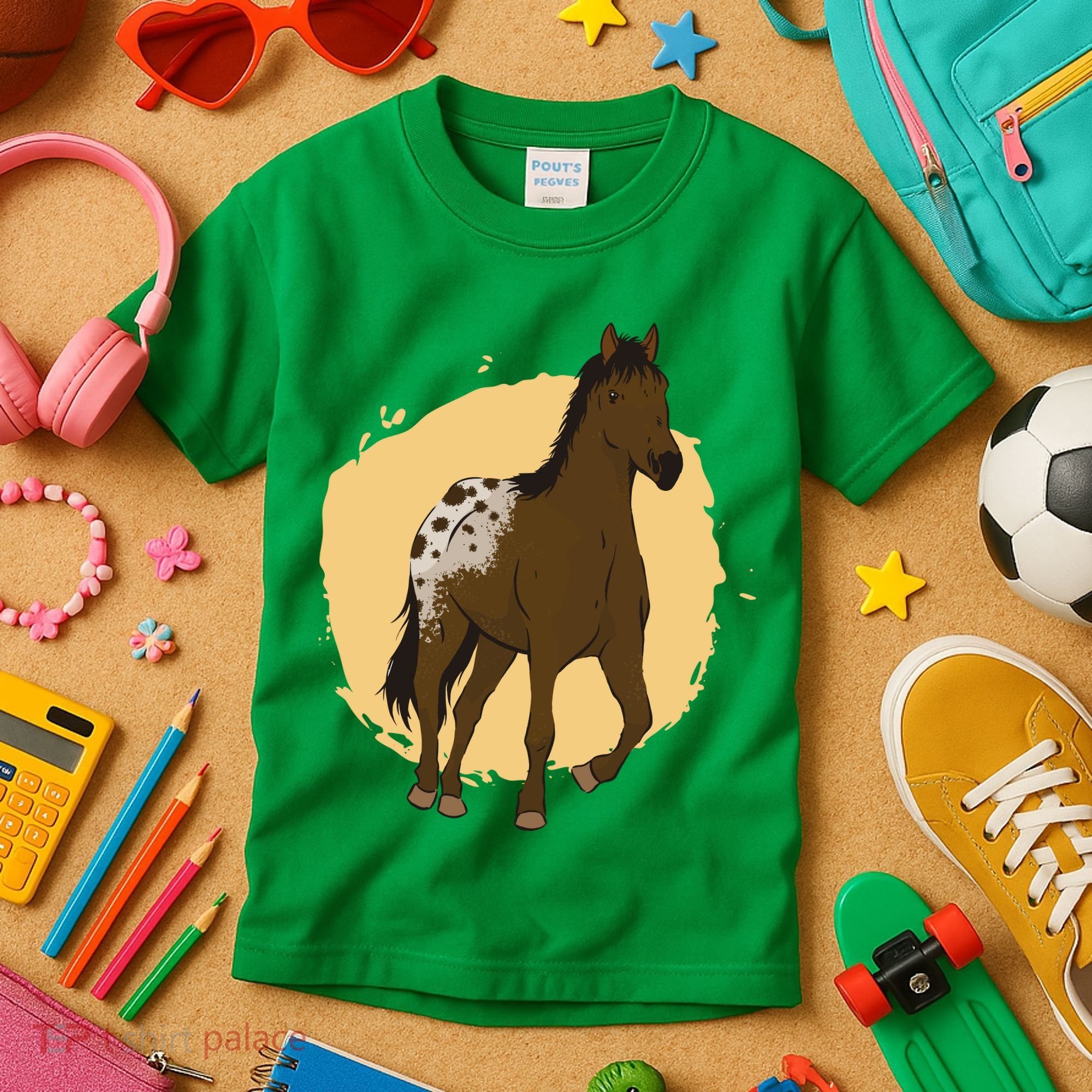 Farm Horse Running Kids T-Shirt