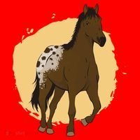 Farm Horse Running Santa Hat thumb 1