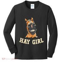 Funny Horseback Riding Equestrian Funny Horse Kids Long Sleeve Shirt thumb 0