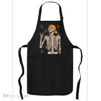 Funny Halloween Rock On Skeleton Apron thumb 0