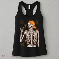 Funny Halloween Rock On Skeleton Women's Tank Top thumb 3