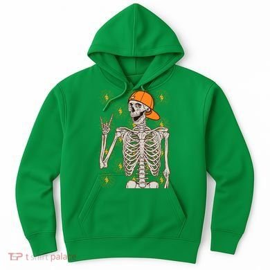 Funny Halloween Rock On Skeleton Hoodie