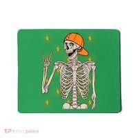 Funny Halloween Rock On Skeleton Mousepad thumb 0