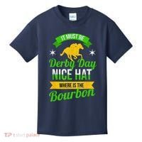 Funny Horse Racing It Must Be Derby Day Ky Derby Horse Kids T-Shirt thumb 0