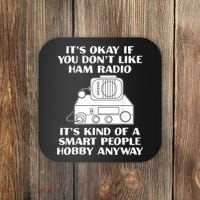 Funny Ham Radio Operator Radio Amateur Morse Hobby Code Coaster thumb 0
