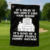 Funny Ham Radio Operator Radio Amateur Morse Hobby Code Golf Towel thumb 1