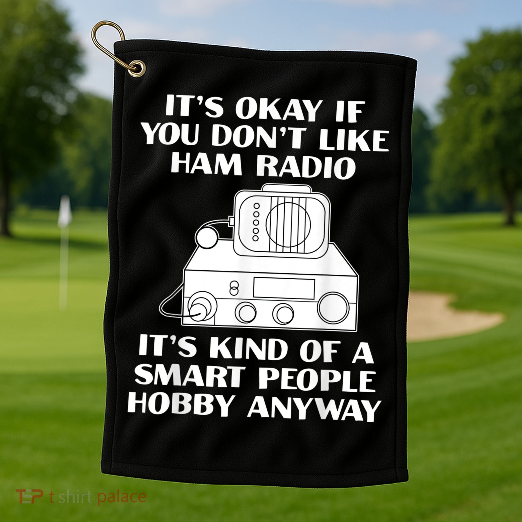 Funny Ham Radio Operator Radio Amateur Morse Hobby Code Golf Towel