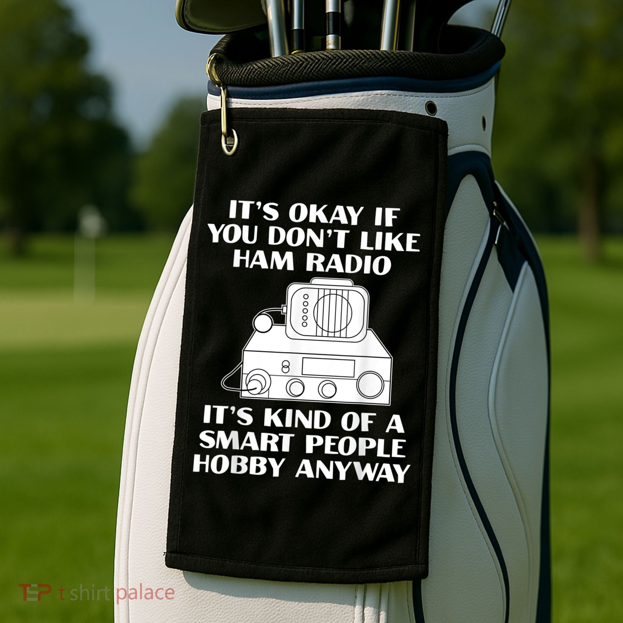 Funny Ham Radio Operator Radio Amateur Morse Hobby Code Golf Towel