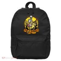 Funny Halloween Rocker Skeleton Rock With Electric Guitar 16 in Basic Backpack thumb 0