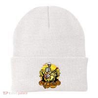 Funny Halloween Rocker Skeleton Rock With Electric Guitar Beanie thumb 0