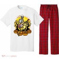 Funny Halloween Rocker Skeleton Rock With Electric Guitar Pajama Set thumb 0