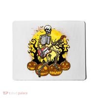 Funny Halloween Rocker Skeleton Rock With Electric Guitar Mousepad thumb 0