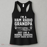 Funny Ham Radio Art For Grandpa Ham Operator Amateur Radio Women's Tank Top thumb 3