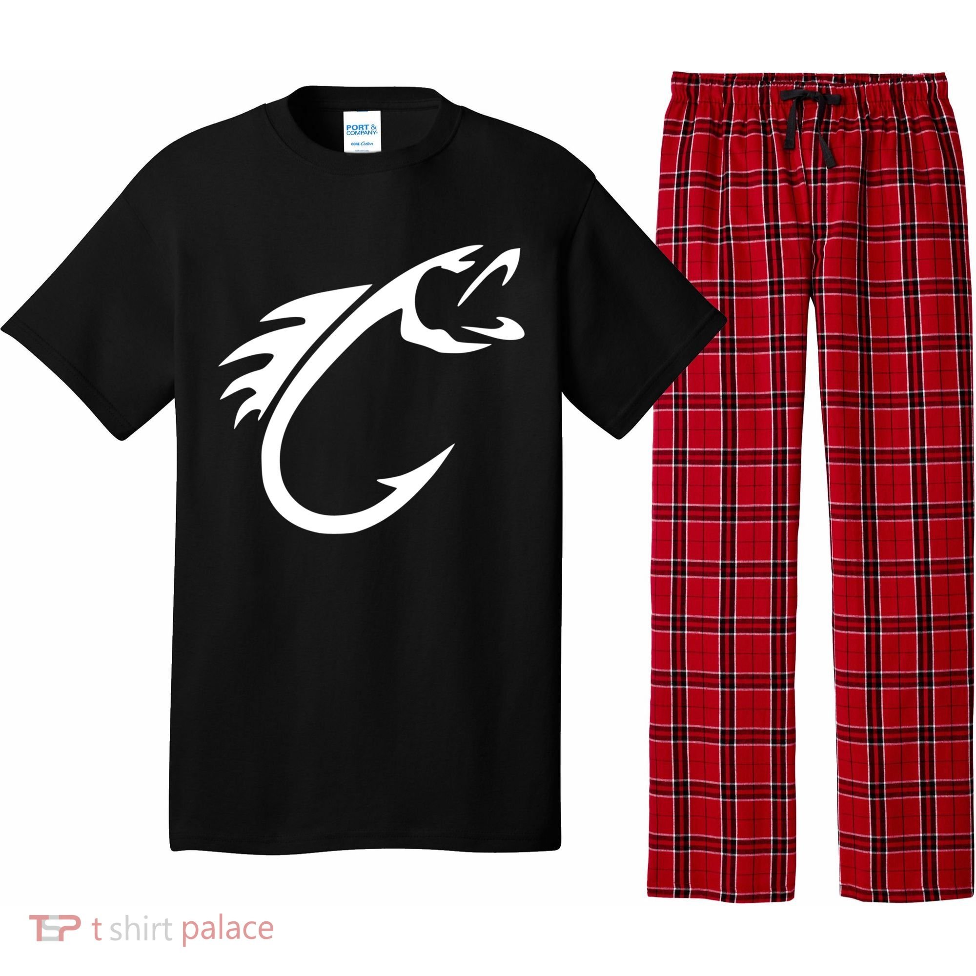 Fish Hook Reel Life Fishing Gift Cool Gift Pajama Set