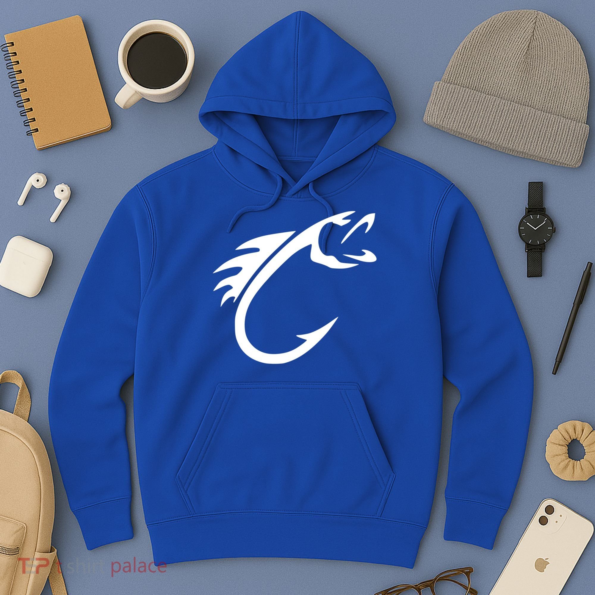 Fish Hook Reel Life Fishing Gift Cool Gift Hoodie