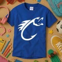 Fish Hook Reel Life Fishing Gift Cool Gift Kids T-Shirt thumb 3