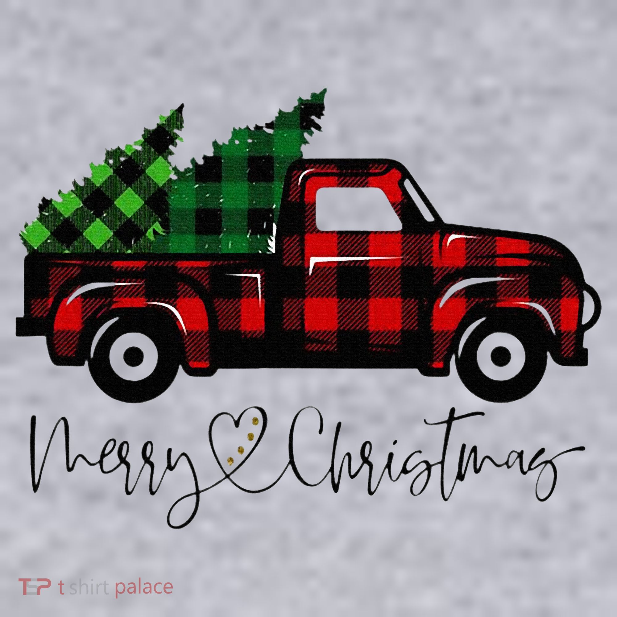 Festive Holiday Red Truck Delivering Christmas Trees Women's Sweatshirt