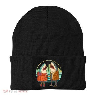 Funny Hipster Shark Couple Beanie