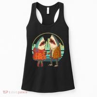 Funny Hipster Shark Couple Women's Tank Top thumb 0
