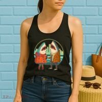 Funny Hipster Shark Couple Women's Tank Top thumb 2