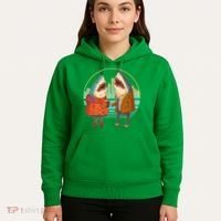 Funny Hipster Shark Couple Hoodie thumb 5