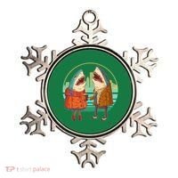 Funny Hipster Shark Couple Ornament thumb 0