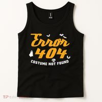 Funny Halloween Shirts, Error 404 Costume Not Found Tank Top thumb 2
