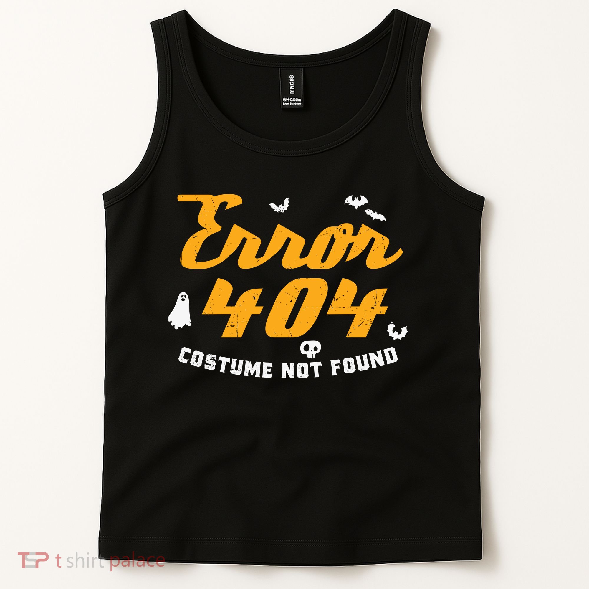 Funny Halloween Shirts, Error 404 Costume Not Found Tank Top