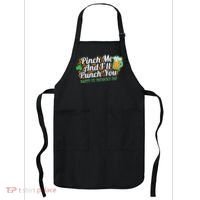 Funny Happy St Patrick's Day Pinch Me And I'll Punch You Apron thumb 0