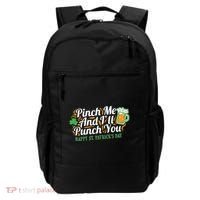 Funny Happy St Patrick's Day Pinch Me And I'll Punch You Backpack thumb 0