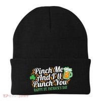 Funny Happy St Patrick's Day Pinch Me And I'll Punch You Beanie thumb 0