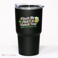 Funny Happy St Patrick's Day Pinch Me And I'll Punch You Tumbler thumb 0