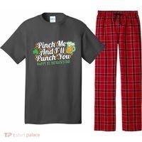 Funny Happy St Patrick's Day Pinch Me And I'll Punch You Pajama Set thumb 0