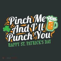 Funny Happy St Patrick's Day Pinch Me And I'll Punch You Mousepad thumb 1