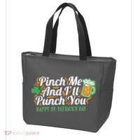 Funny Happy St Patrick's Day Pinch Me And I'll Punch You Tote Bag thumb 3